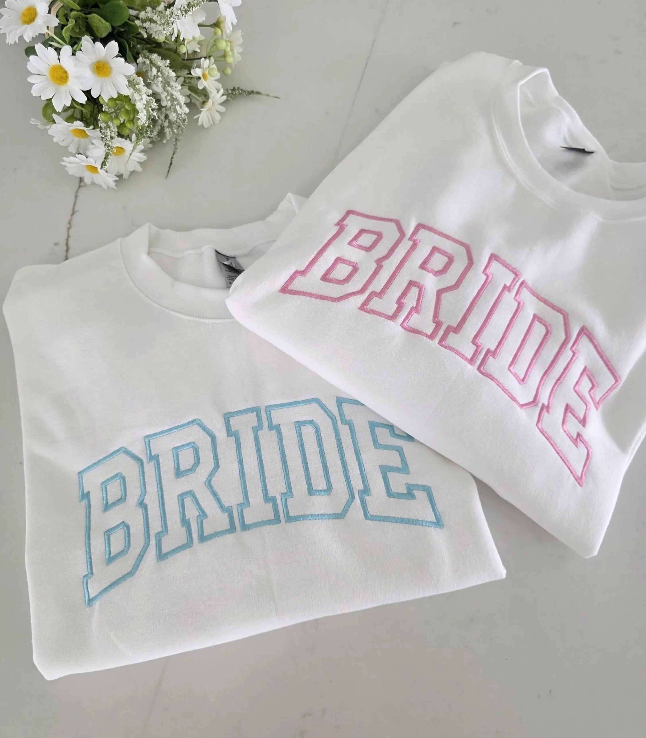 Embroidered Bride Sweater, Bridal Shower Gifts, Engagement Unique Bridal Shower Gift, Bride T-shirt gift for her Personalized Gift For Bride Embroidered Bride Sweater, Bridal Shower Gifts, Engagement Unique Bridal Shower Gift, Bride T-shirt gift for her Personalized Gift For Bride